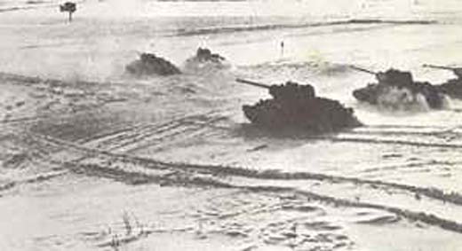 Assault of Russian T-34 Tanks