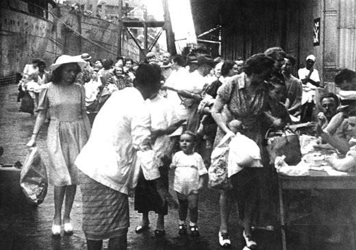 Women and Children Leaving Singapore