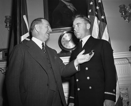 Ensign Thomas H. Taylor Receiving the Navy Cross