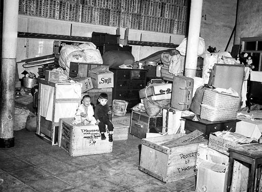 Two Small Children of Japanese Evacuees