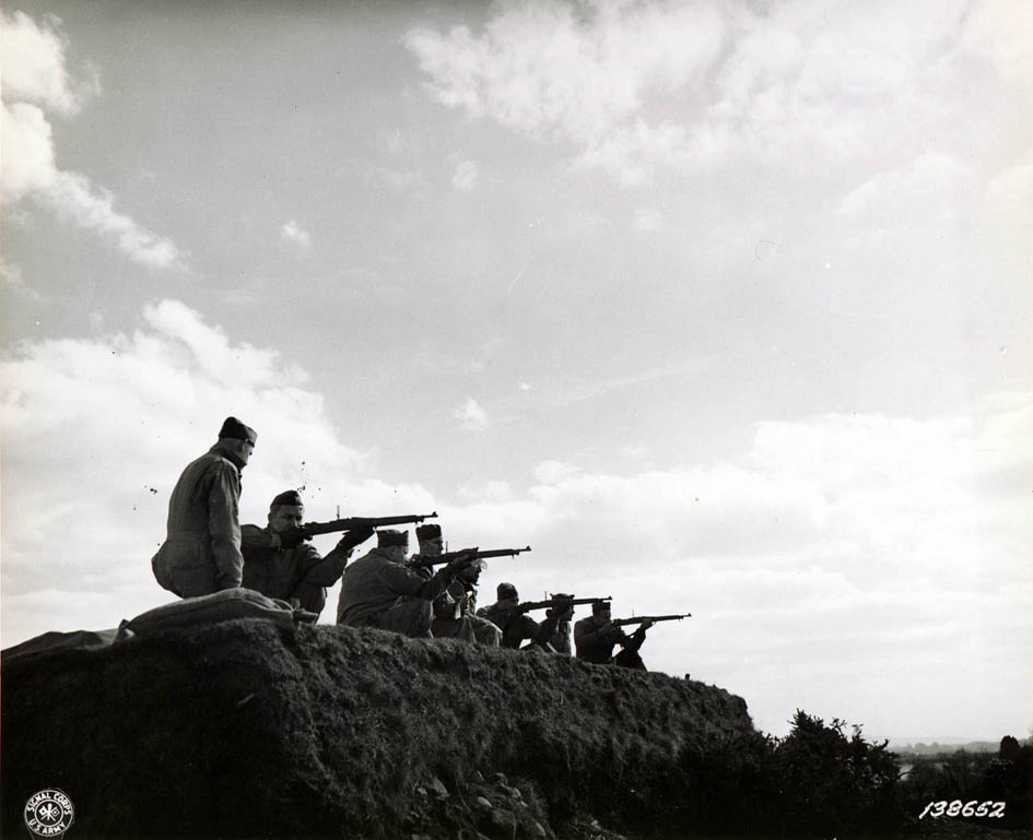 Men on a firing range