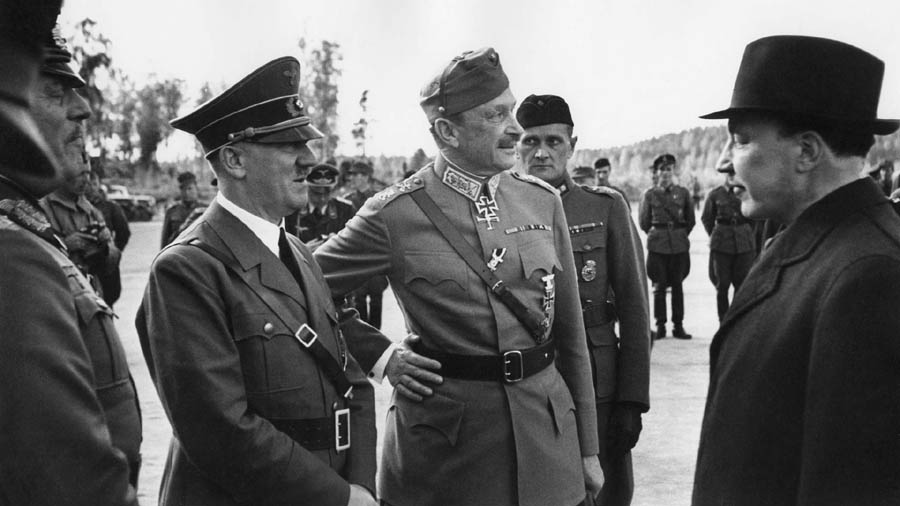 Hitler Visits Finland on Marshal Mannerheim's Birthday