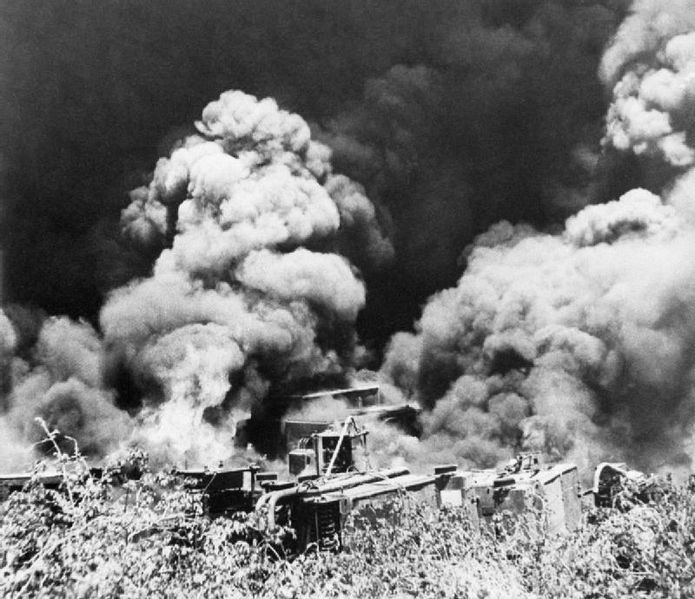 British Troops Destroying Equipment and Machinery