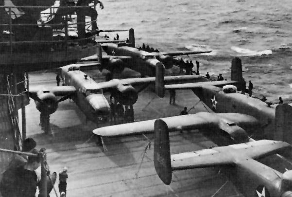 B-25 Mitchell Bombers on the <i>Hornet</i>