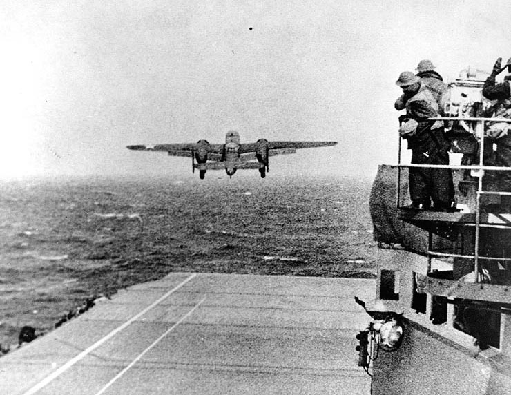 B-25 Mitchell Bomber Takes Off