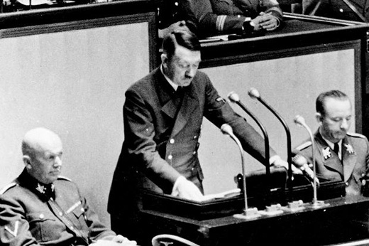 Hitler addressing the Reichstag