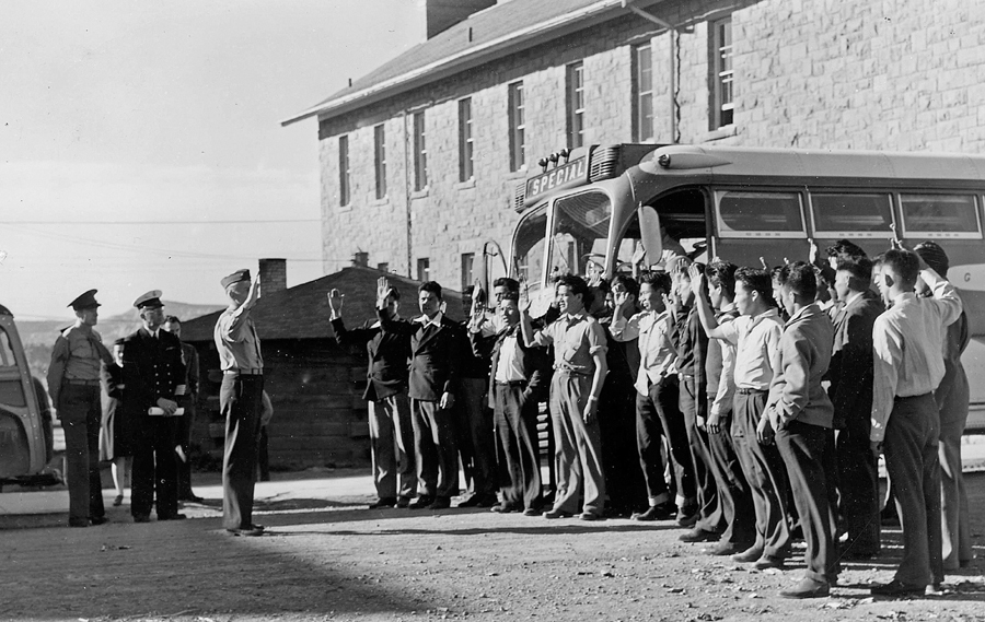 Navajo Code-Talker Recruits Are Sworn In