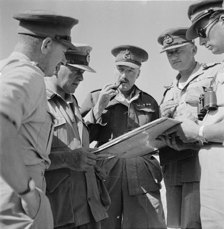 General Ritchie addressing his commanders