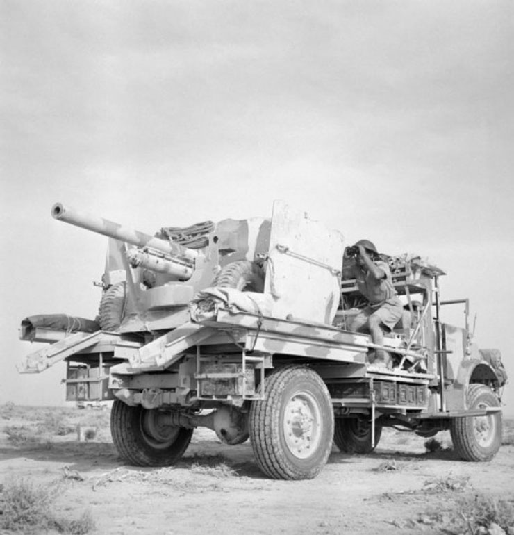 Truck mounted 6-pdr anti-tank gun