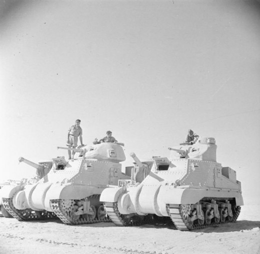 Grant and Lee Tanks of 2nd Armored Brigade