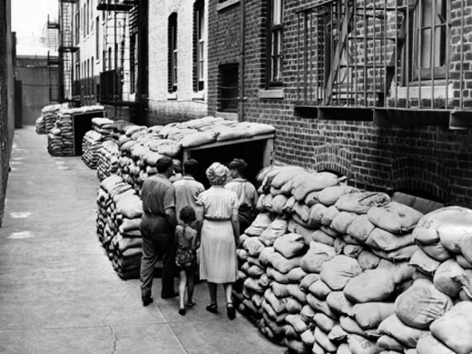 First Large Air Raid Shelter on New York's Lower East Side