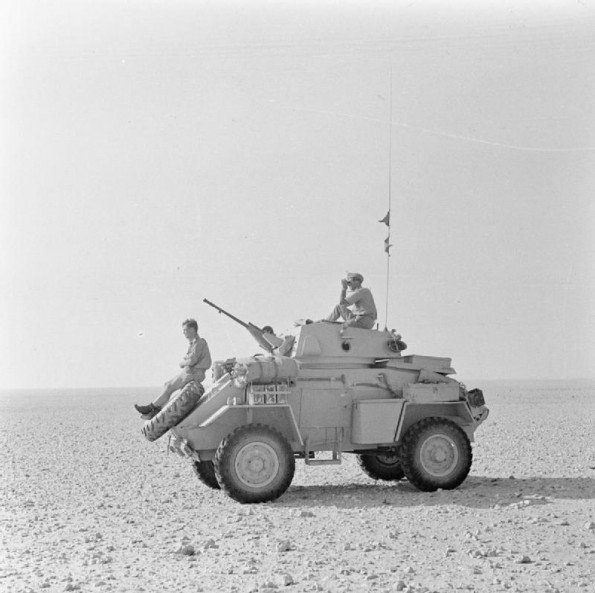 A Humber Mk II Armored Car in the Western Desert, 14 July 1942