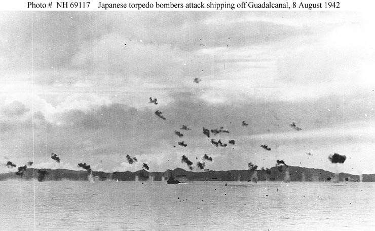 Japanese Torpedo Plane Attacking Transports