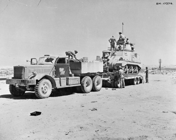 A Grant Tank Loaded onto a Diamond T Transporter, August 13, 1942