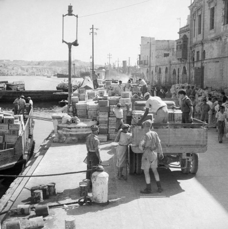 Unloading Supplies from the Newly-Arrived Convoy