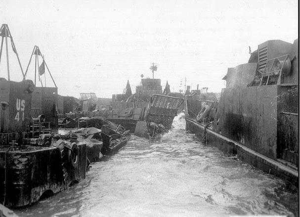 On the Beach of Dieppe, British Landing Vessels