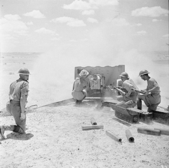 British Anti-Tank Gun in Action