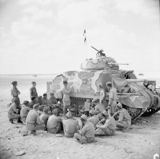 Tank crews receiving instruction