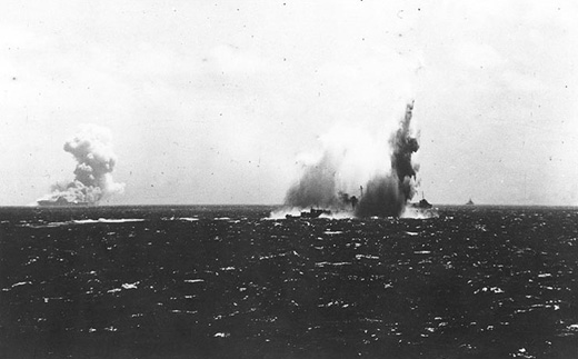 Destroyer <i>O'Brien</i> Hit By Torpedo