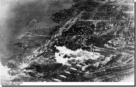 aerial view of Stalingrad