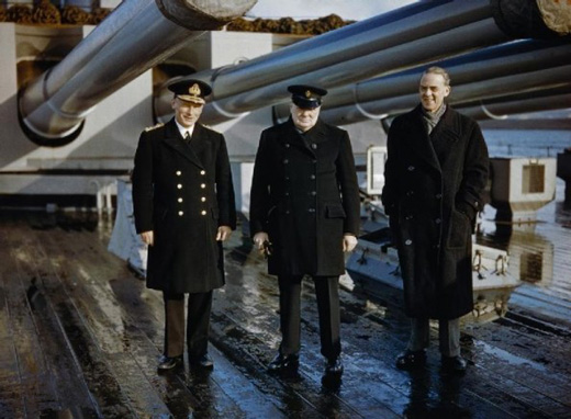 Churchill, Sir Stafford Cripps and Adm Sir John Tovey