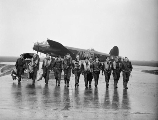 Lancaster Crews at Syerston, Nottinghamshire