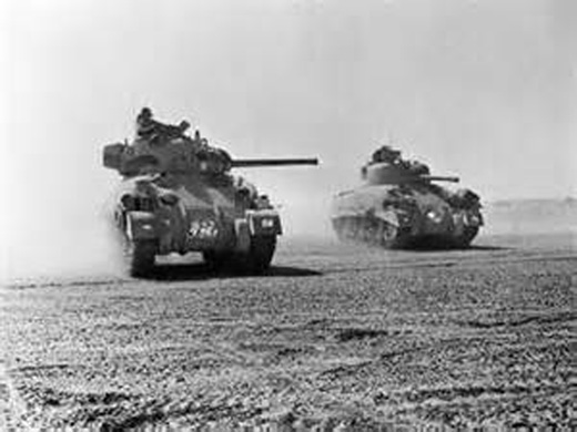 British Tanks Move Forward