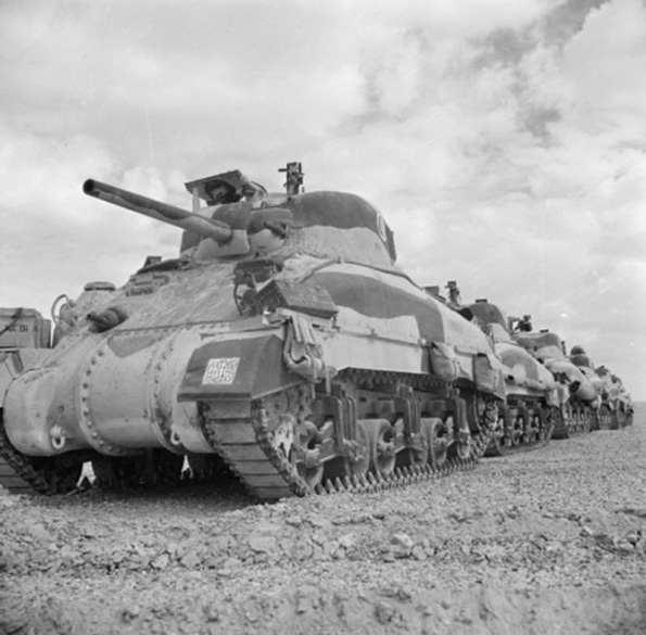 Sherman Tanks of 1st Armored Division