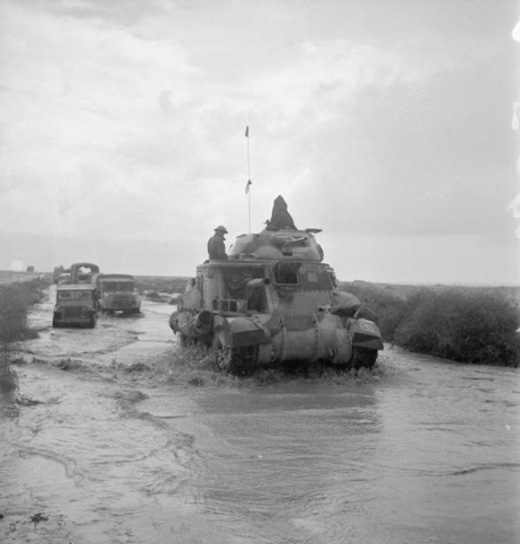 Pursuing the Enemy along a Flooded Road