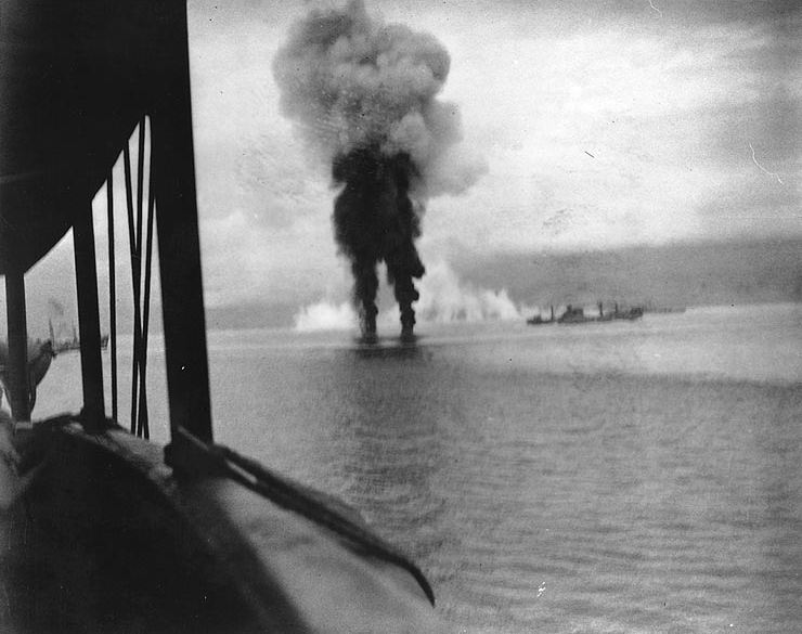 Japanese Planes Shot Down Off Guadalcanal