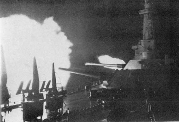 <i>Washington</i> Firing on the Japanese