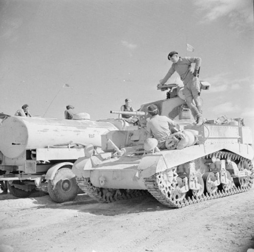 Refuelling a Stuart Tank