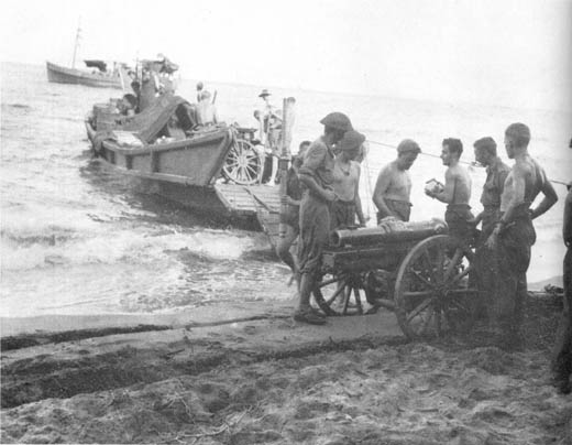 Australian Troops Loading Guns