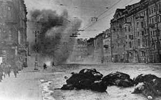 German Artillery Continues to Bombard Leningrad