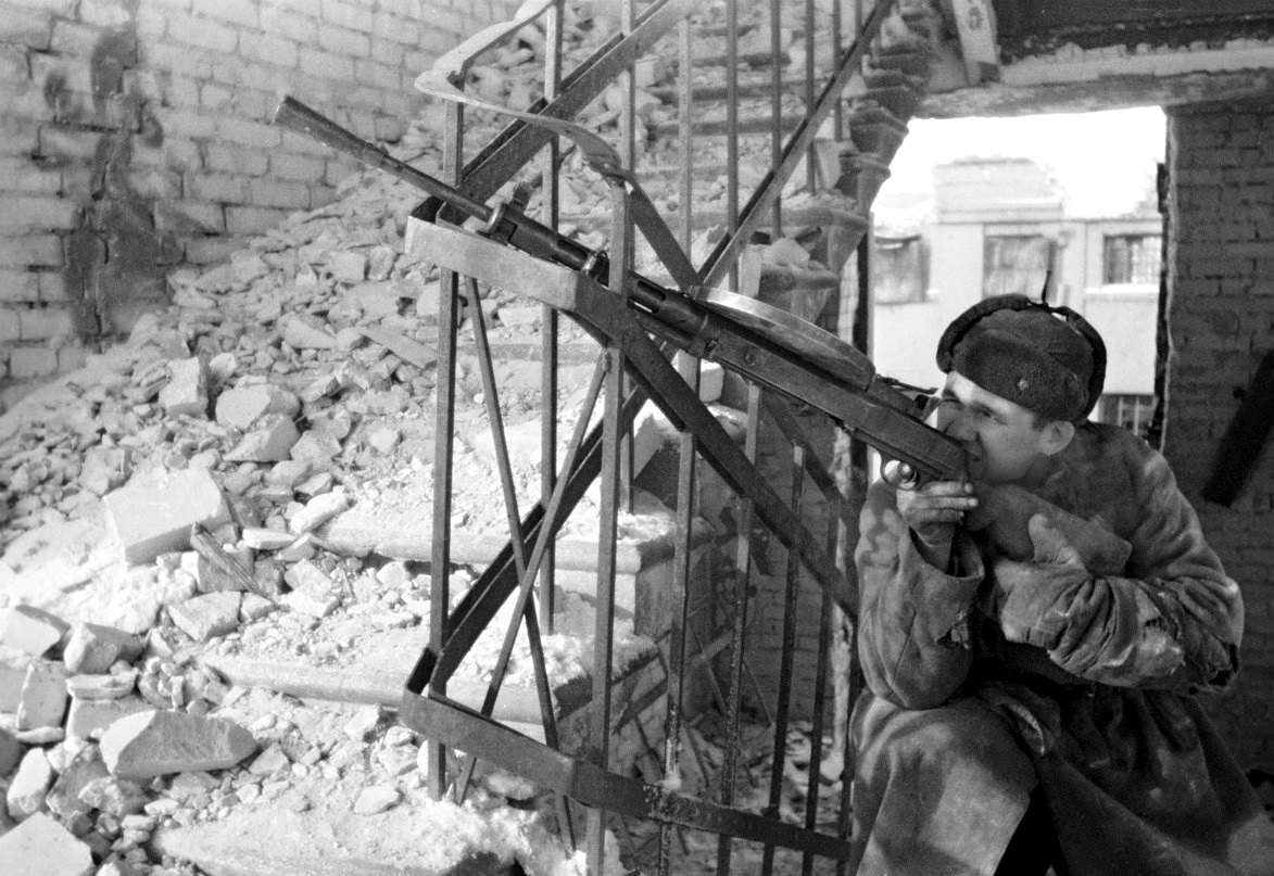 Soviet Soldier with Degtyaryov Machine Gun