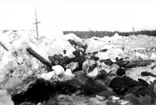 Russian Soldiers Lie Dead in their Positions, December 1942