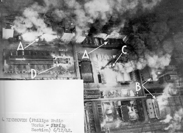 Overhead View of Damage to the Philips Factory