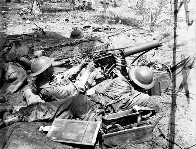 Australians Behind an M3 Stuart Tank