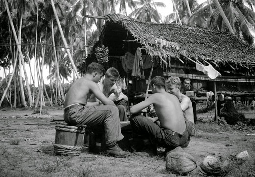 Americans Relax near Buna