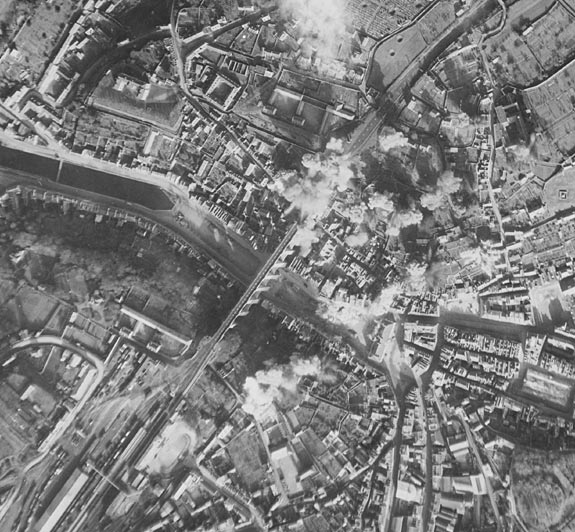 Bombs Falling on the Morlaix Viaduct