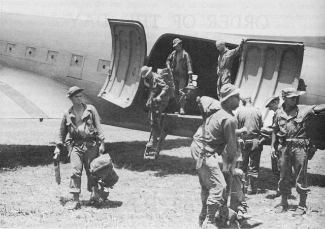 41st Division troops arriving from Port Moresby