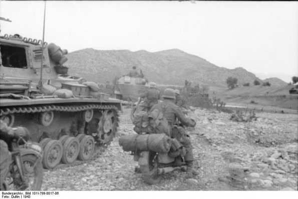 A German armoured column Tunisia, 1943