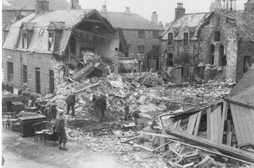 Bomb Damage in Fraserburgh