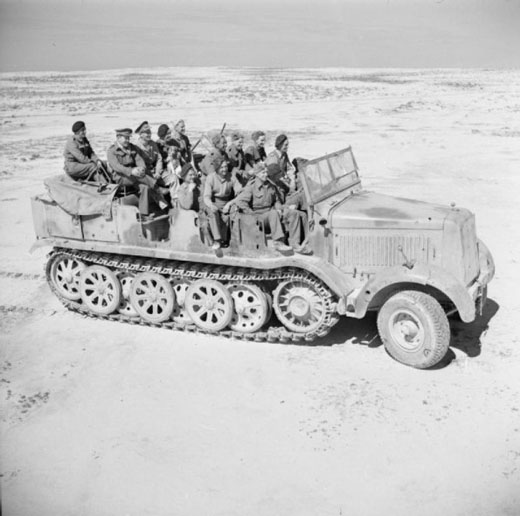 A captured German SdKfz 7