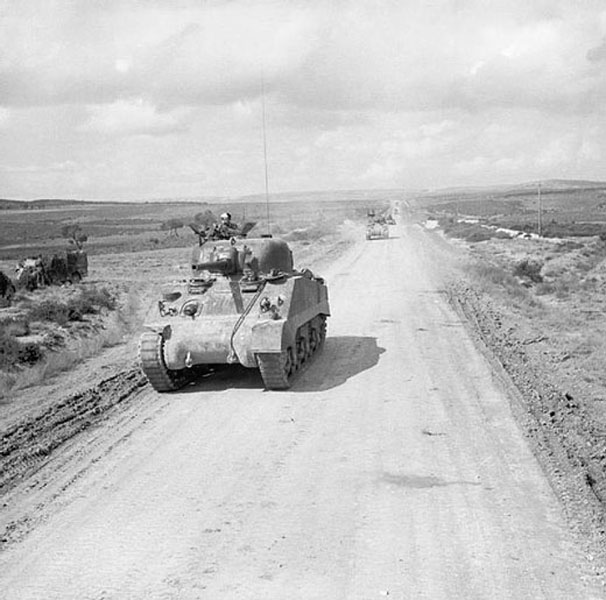 British Shermans Advance to Kasserine