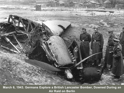 Germans Explore a British Lancaster Bomber