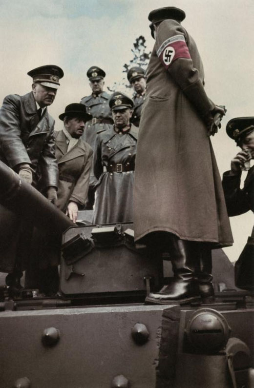 Hitler and Others Inspecting Weaponry in Pommern