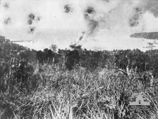 Japanese Attack Ships at Oro Bay