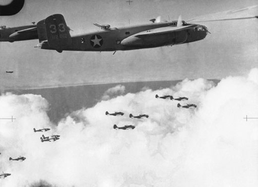 Mitchell B-25 Bombers in Formation