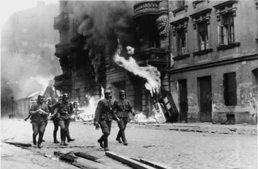 <i>SS</i> Troops in Warsaw Ghetto